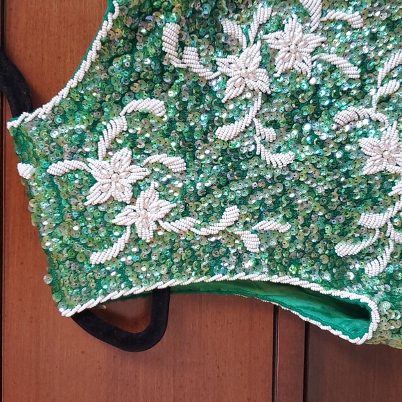 Vintage Sequin and Beaded Top Size L - Picture 6 of 14